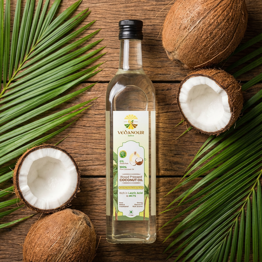 wood pressed coconut oil